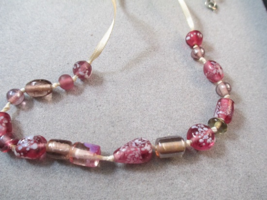 Glass bead necklace repair or harvest
