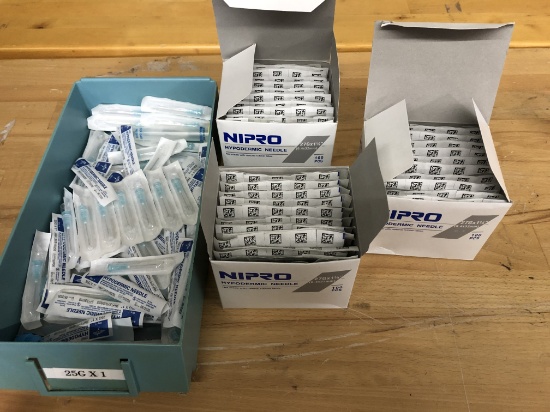 LOT OF 398 NEW HYPODERMIC NEEDLES
