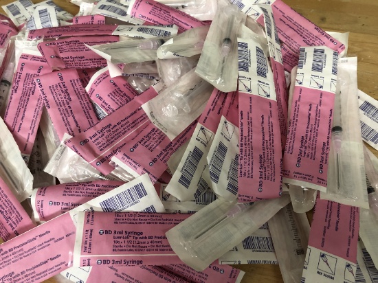 LOT OF BD 3mL LUER-LOK SYRINGES