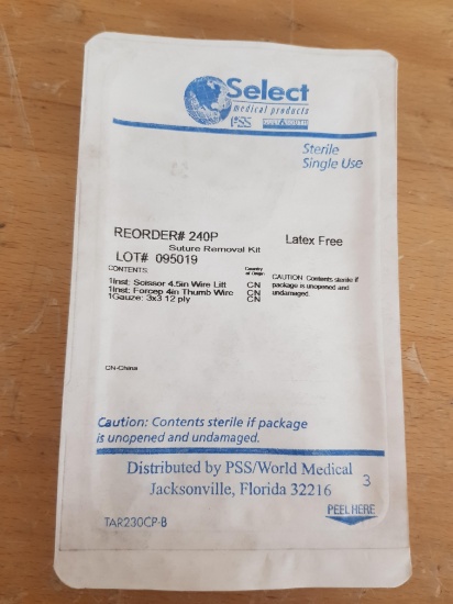 LOT OF 16 NEW SUTURE REMOVAL KITS