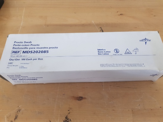 BOX OF 100 MEDLINE PROCTO SWABS