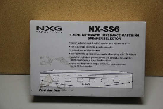 NEW NXG 6 ZONE AUTOMATIC IMPEDENCE MATCHING SPEAKER SELECTOR