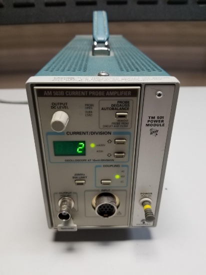 TEKTRONIX AM 503B CURRENT PROBE AMPLIFIER WITH TM 501 POWER MODULE