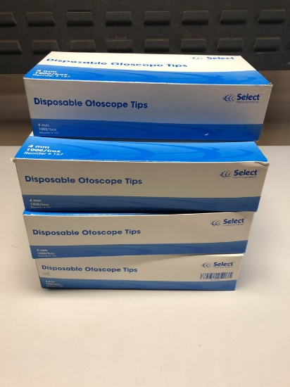 LOT - 7 BOXES OF DISPOSABLE OTOSCOPE TUBES