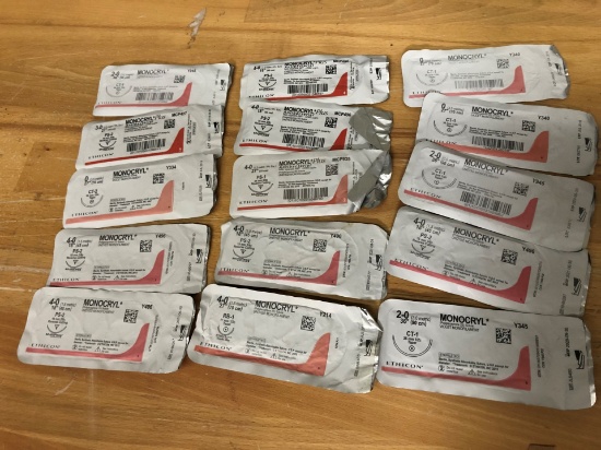 LOT OF ETHICON MEDICAL SUTURES