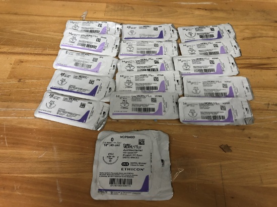 LOT OF ETHICON MEDICAL SUTURES