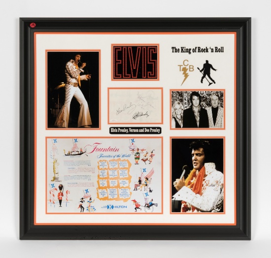 Elvis Presley Signed Las Vegas Menu