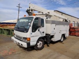 Isuzu NPR HD Bucket Truck, Vin# JALC4614927000943, Yr-02', Plate# FZC 7249,