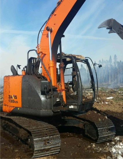 Insurance Claim:  2016 Hitachi Excavator