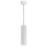 45 - Needs Components  Pendant, tubular, paintable gypsum, ø:70mm, h:250mm, 3.7m of SV..., WA1719037