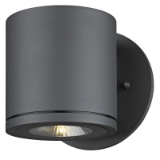 52 - US Ready , Fixture, exterior wall, round down light, Anthracite, H:132mm,..., WA181703751774U