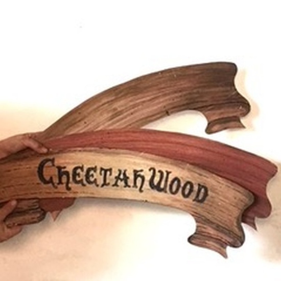 Cheetah wood sign and matching blank