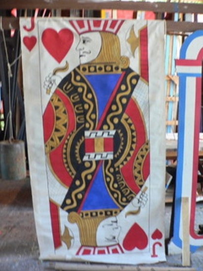 Card Flat - Jack of Hearts, measuring 8' H