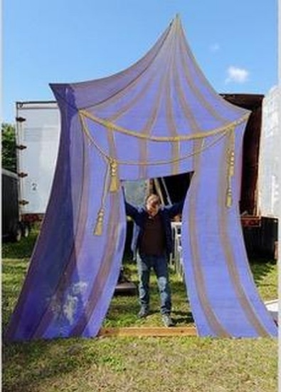 Tent Flat - Blue 12'H X 10' W, hard cover