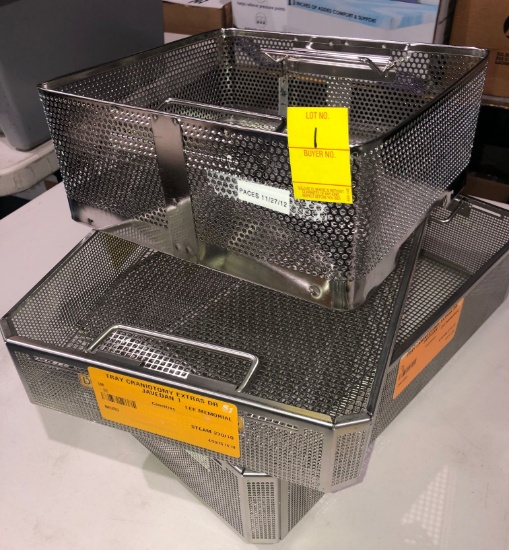 LOT OF 3 MEDICAL INSTRUMENT TRAYS