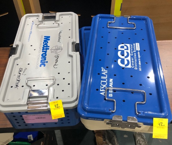 LOT OF 3 MEDICAL INSTRUMENT TRAYS