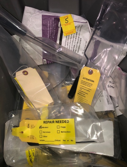 BOX OF MEDICAL INSTRUMENTS AND ACCESSORIES