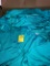 2 BOXES OF 60 TURQUOISE SPANDEX ROUND TABLE COVERS, X $