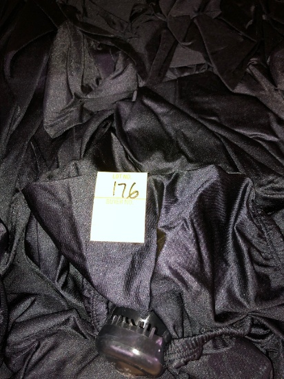 BOX OF 60 BLACK SPANDEX CHAIR COVERS