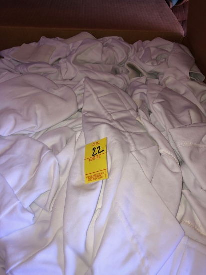 BOX OF 50 WHITE SPANDEX CHAIR COVERS