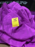 2 BOXES OF 60 PURPLE SPANDEX ROUND TABLE COVERS, X $