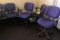 Qty. 6 Purple Rolling Office Chairs, X $