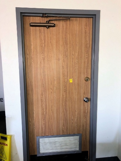 3' x 7' Door with Louver & Door Closure, Steel Craft hinge location