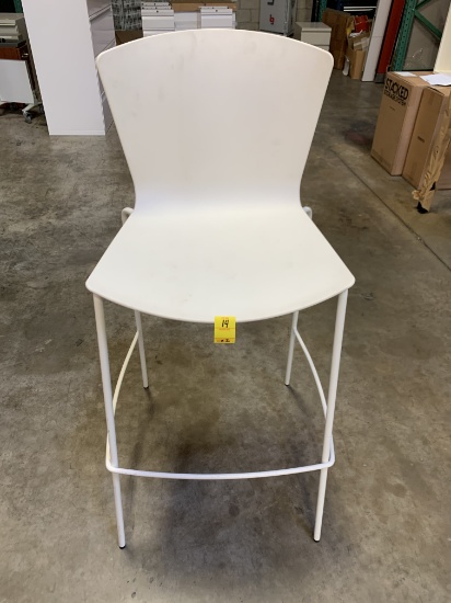 Qty. 2 - 30" White High-top Chair, X $