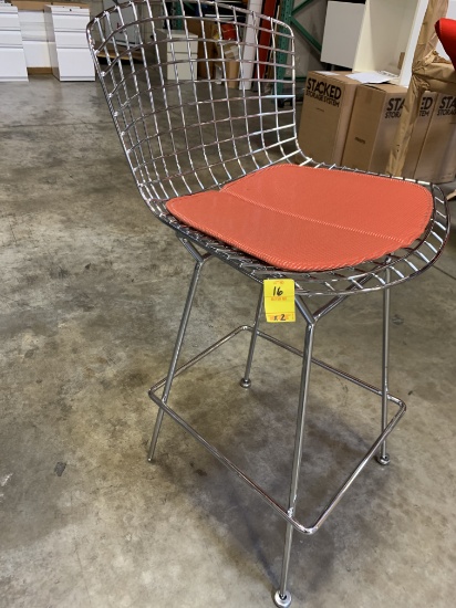 Qty. 2 - Metal High-top Chairs, X $