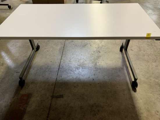 Pixel Flip Top White Table 30" x 60"