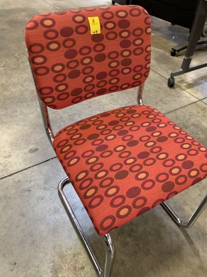 Qty. 4 - Metal / Fabric Chairs, X $