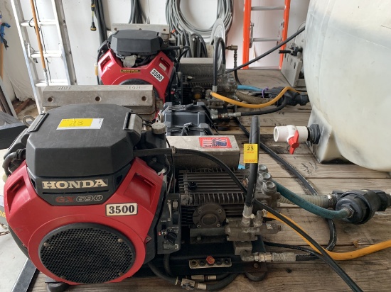 Power Washing Station, 7 FT. x 16 FT. BigFoot Trailer, Qty. 2 Honda GX 690 Engines