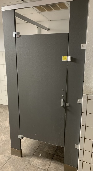 BATHROOM STALL WITH TOILET & PAPER TOWEL DISPENSERS