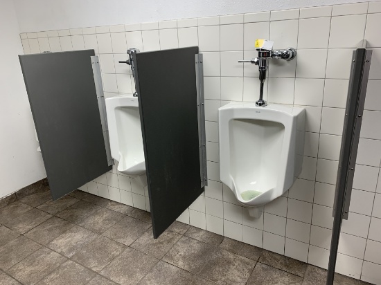 QTY. 3 - MENS URINALS WITH PARTIONS, X$