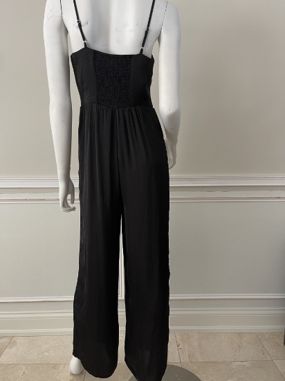 Naked Zebra Brand, Magnolia Button Down Jumpsuit, Color: Black, Size: Small, Retails: $64.00