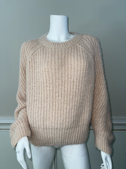 Mallette Sweater, Nude Color, Size L, Retails: $68.00
