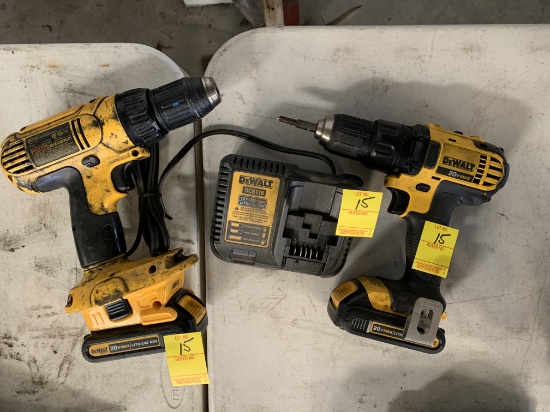 DeWalt Drills with charger and batteries