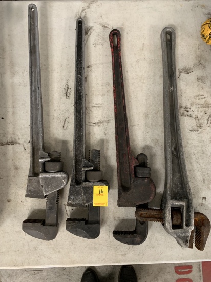Qty. 4 - 24" Pipe Wrenches, X $