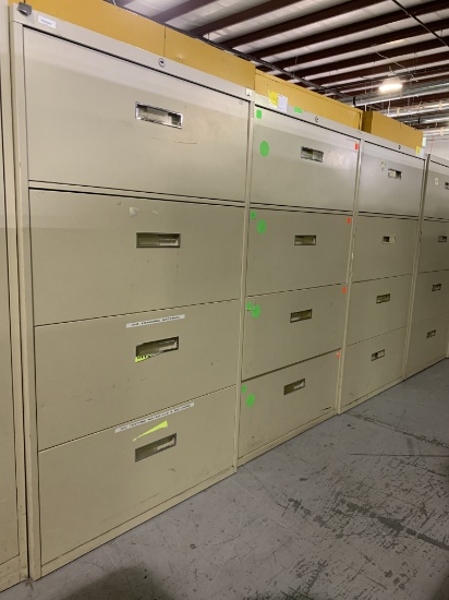 Qty. 4 - 4 Drawer Lateral File Cabinets, X $