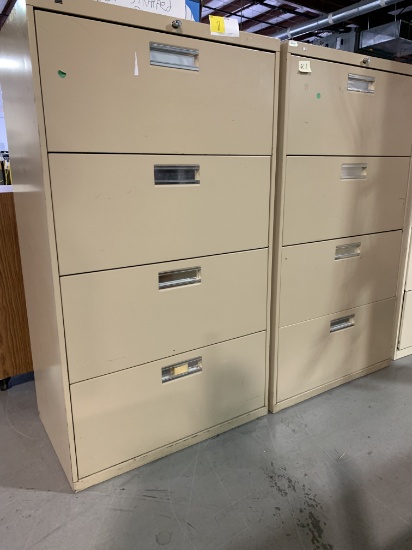 Lot of 2 Lateral Filing Cabinets