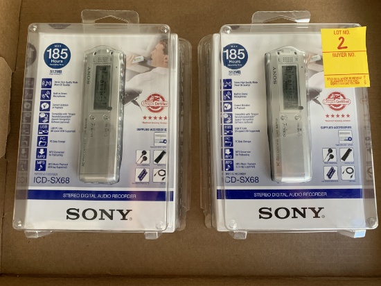 Qty. 2 - NEW Sony Digital Audio Recorders