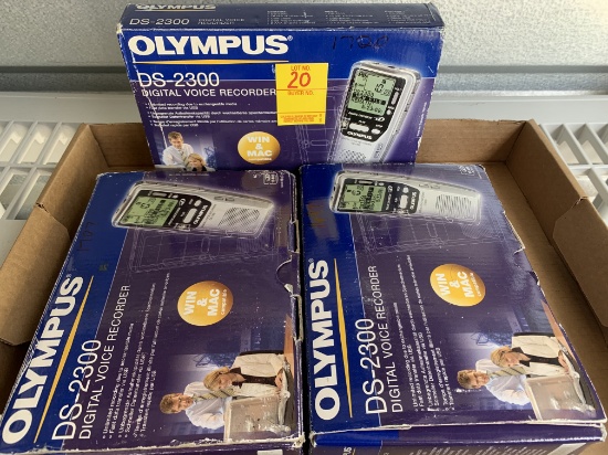 Qty. 3 - Olympus DS-2300 Digital Voice Recorders