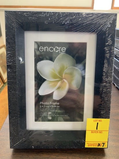 Qty. 7 - Encore Photo Frames (5" x 7") or (4" x 6") with mat, X $