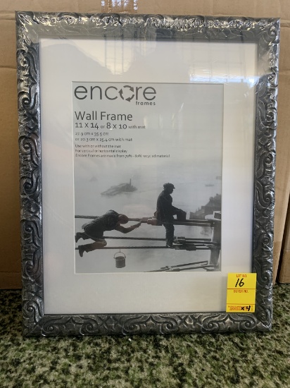 Qty. 4 - Encore Wall Frames (11" x 14") or (8" x 10) with mat, X $