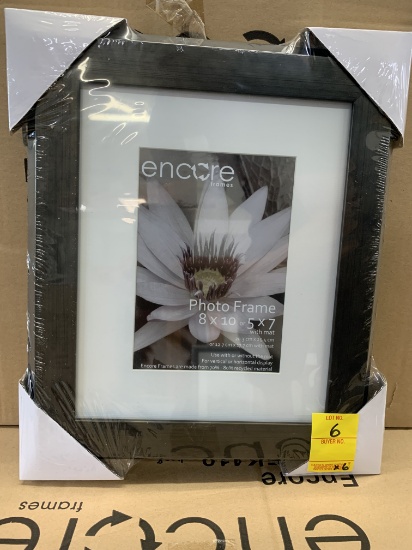 Qty. 6 - Encore Photo Frames (8" x 10") or (5" x 7") with mat, X $
