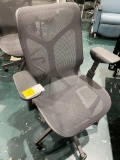 QTY. 3 - HERMAN MILLER MESH CHAIRS W/ ARMS ON WHEELS, X $