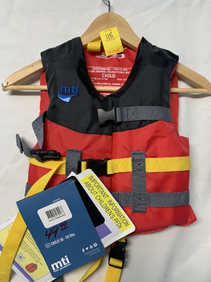 CHILD LIVERY MTI, FLOATION AID, SIZE: CHILD