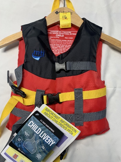CHILD LIVERY MTI, FLOATION AID, SIZE: CHILD