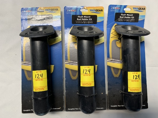 QTY. 3 - YAK GEAR FLUSH MOUNT ROD HOLDER KITS, X $