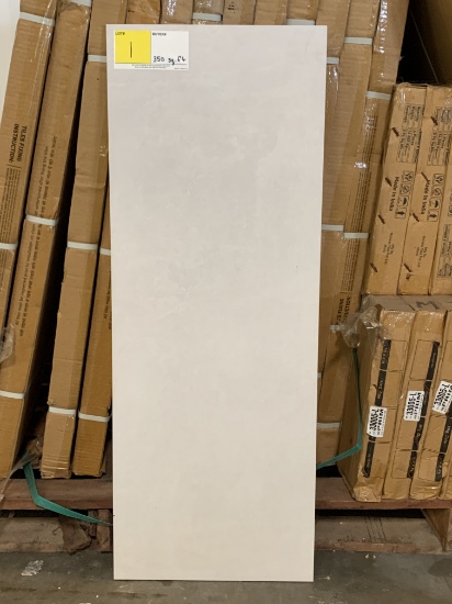 12" X 32" OFF WHITE CERAMIC TILES, approx. 350 sq. ft.  (X$)